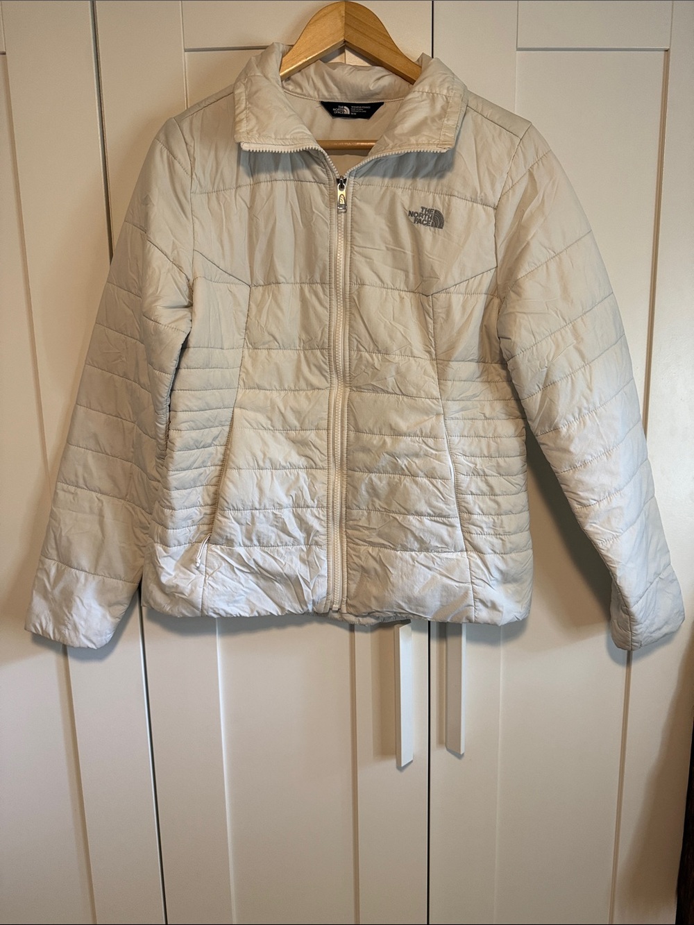 The North Face Girls' Cream Lightweight Quilted Puffer Jacket